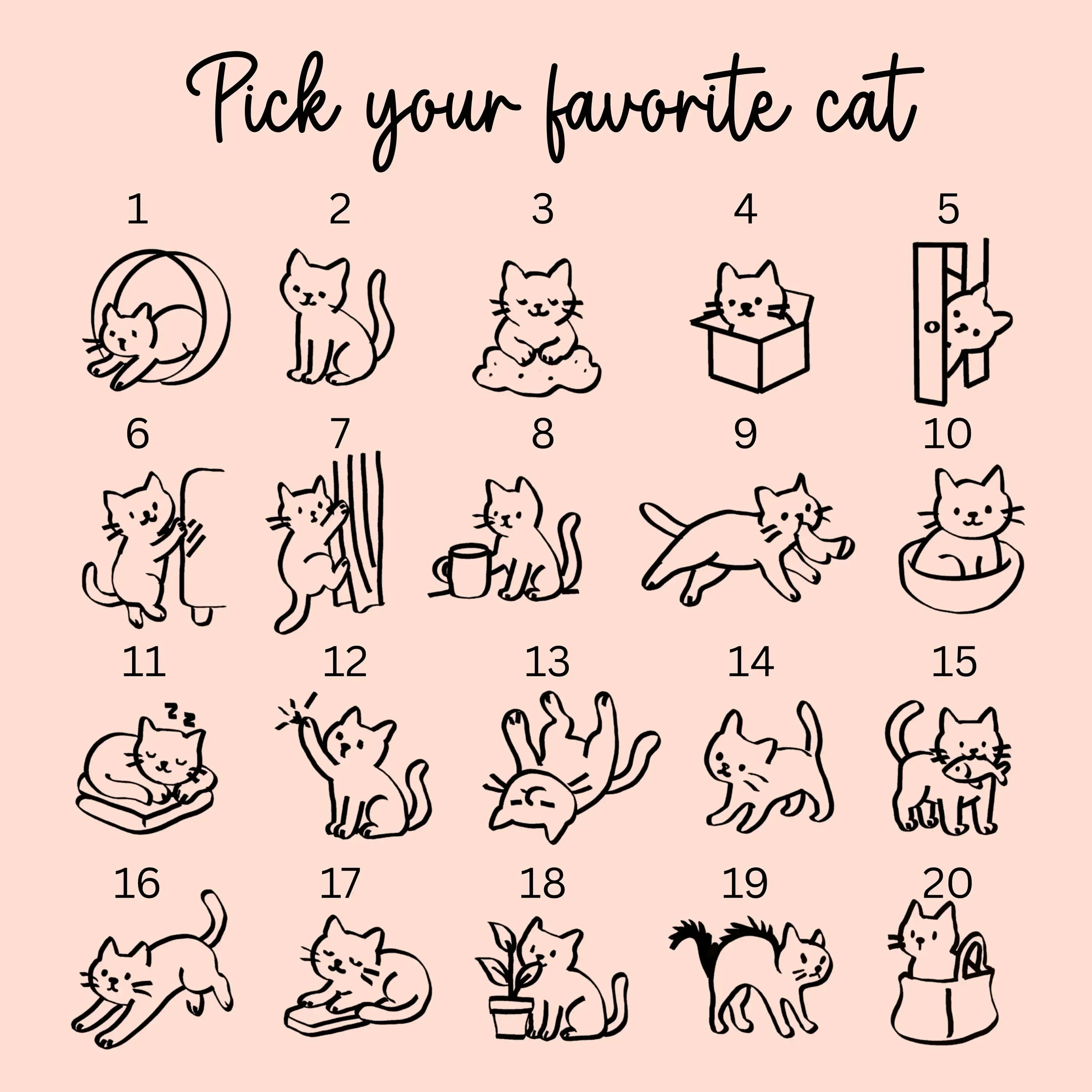 Cat breed icon options available for the custom cat shirt